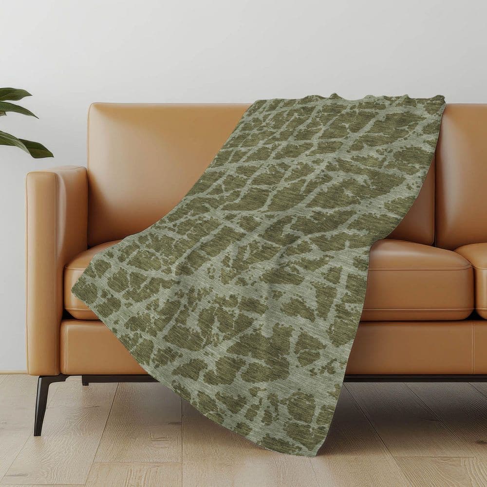 Premium Machine Washable ASB501 Olive 50 in. x 70 in. Sherpa Throw Blanket price history on PriceWatchPro