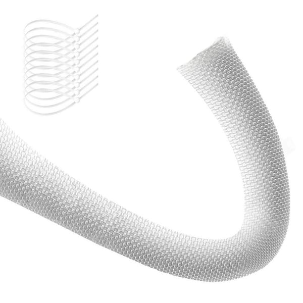 10 ft. Cable Sleeve Automotive Wire Loom Heat Resistant Braided Split Tubing Cord Protection Cover Self-Wrap 1-0 Roll