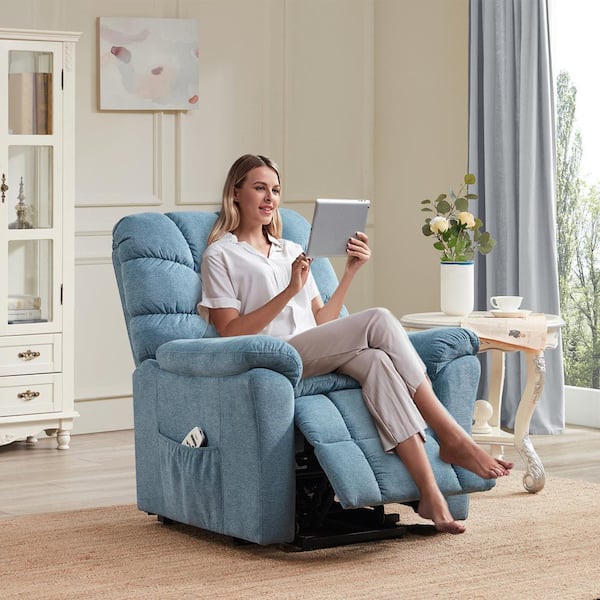 Blue massage online chair