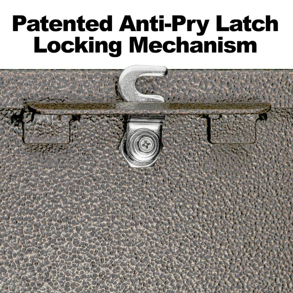Bronze Lockable Steel Post-Mount Security Mailbox