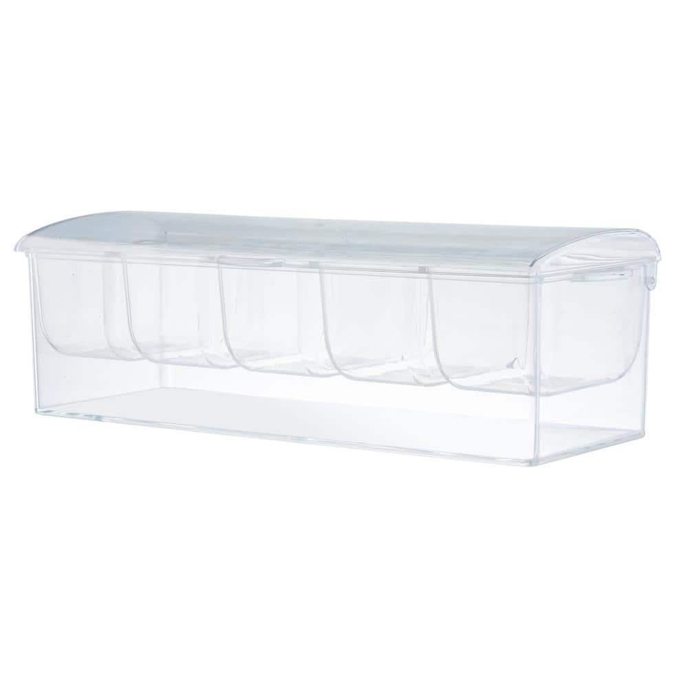 Small Clear 3 Section Condiment Holder