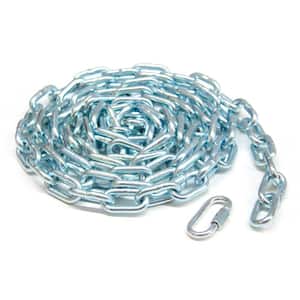 1/4 in. x 10 ft. Zinc Plated Grade 30 Proof Coil Chain with 5/16 in. Quick Link Grab N Go Plastic Tub