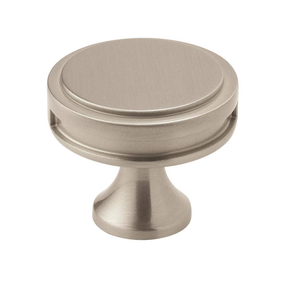 Oberon 1-3/8 in. (35mm) Modern Satin Nickel Round Cabinet Knob