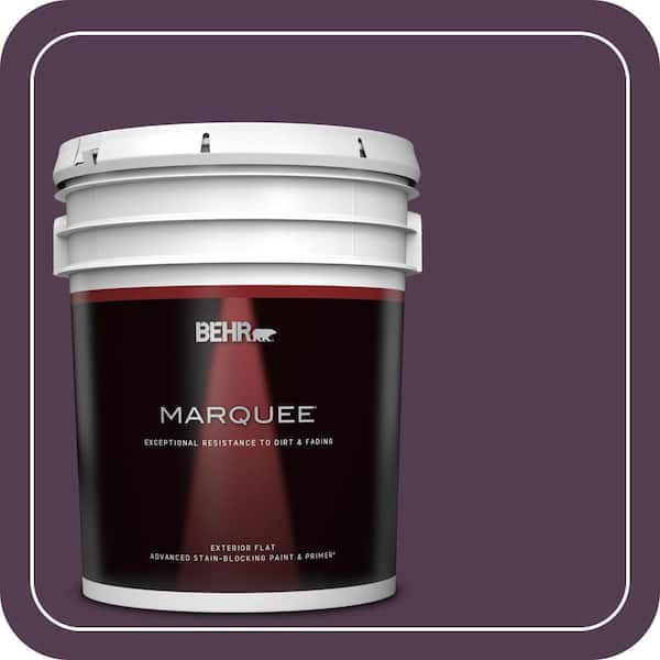 BEHR MARQUEE 5 gal. #PPU17-02 Oriental Eggplant Flat Exterior Paint & Primer