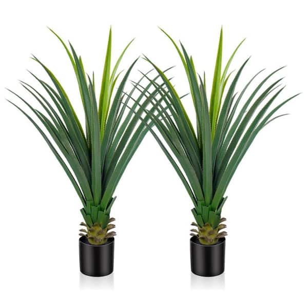 3.7 ft. / 44.1 in Artificial Spiked Agave Plant Faux Agave Plant for Indoor Outdoor Decor(Set of 2)