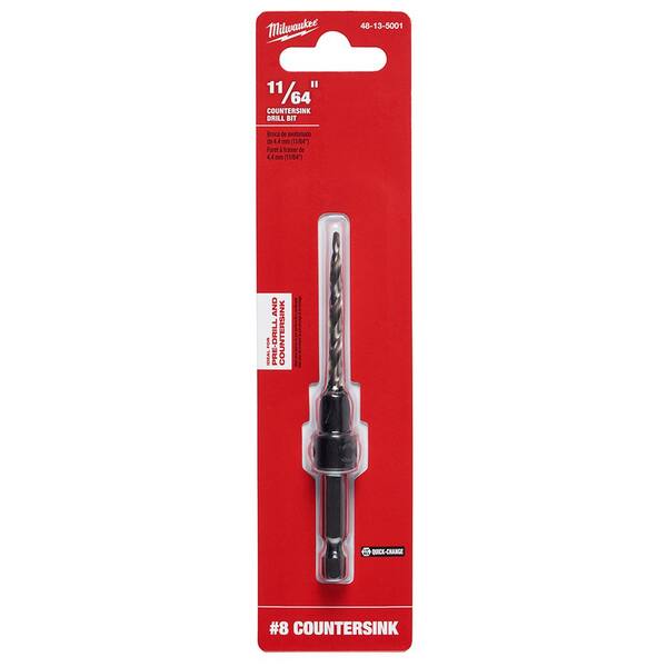 Milwaukee #8 Countersink 11/64 in. Wood 