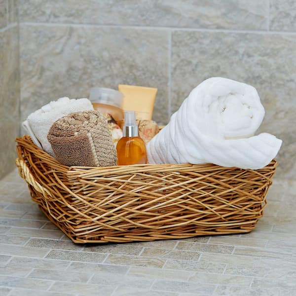 Household Essentials 5.5 in. x 16.4 in. Willow Basket in Natural