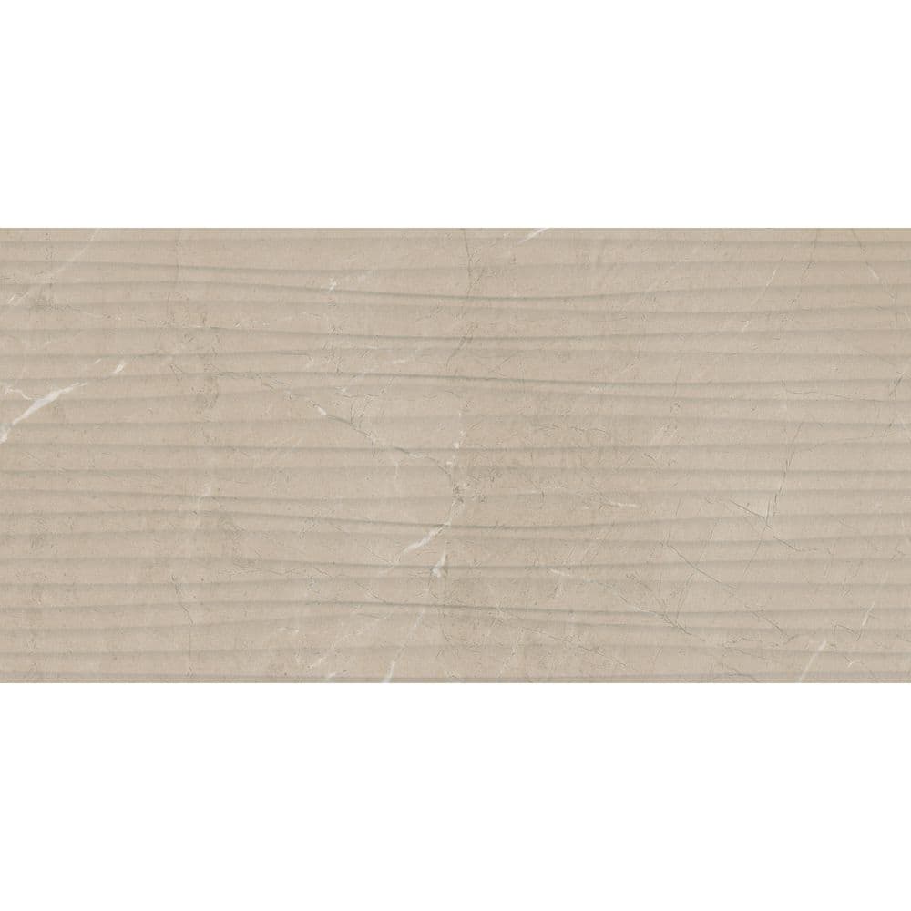 Perpetuo Elegant Beige 12 in. x 24 in. Satin Ceramic Wavy Wall Tile (15.52 sq. ft./ Case) price history on PriceWatchPro