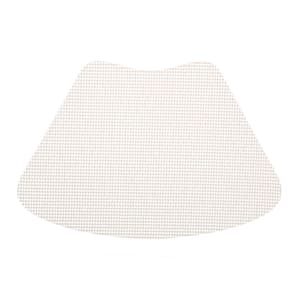 Fishnet 19 in. x 13 in. White PVC Covered Jute Wedge Placemat (Set of 6)