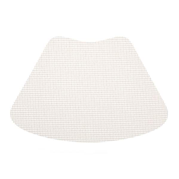 Kraftware Fishnet 19 in. x 13 in. White PVC Covered Jute Wedge Placemat (Set of 6)