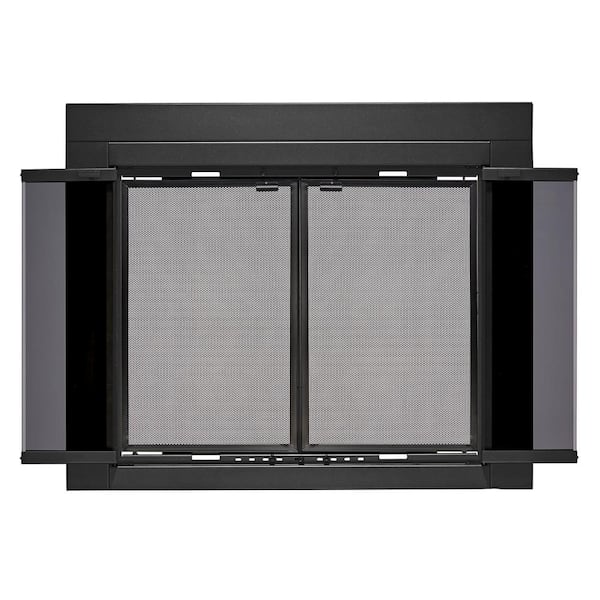 UniFlame Uniflame Small Roman Black Bi-fold style Fireplace Doors