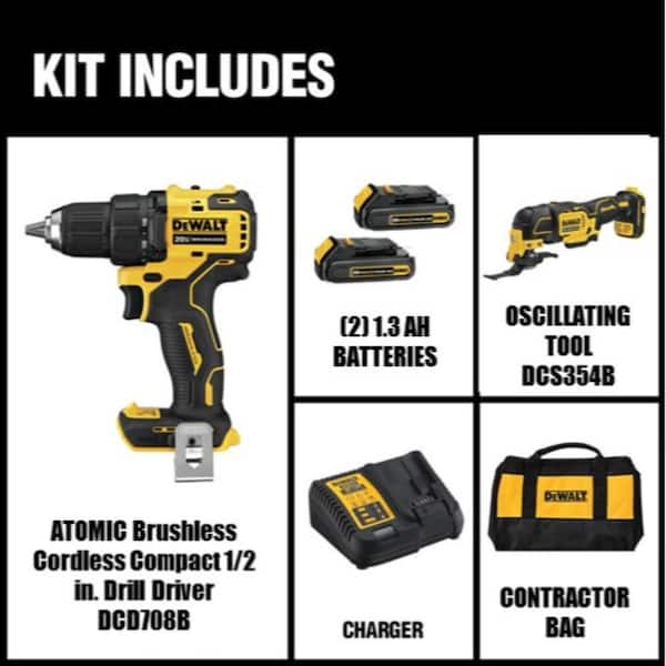 DEWALT ATOMIC 20V MAX Cordless Brushless Compact 1/2 in. Drill