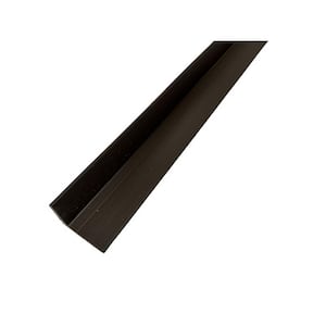 1.96 in. x 1.96 in. x 8.83 ft. Right Angle Dark Coffee Brown Outdoor European Siding PVC End Trim (1-Pieces)