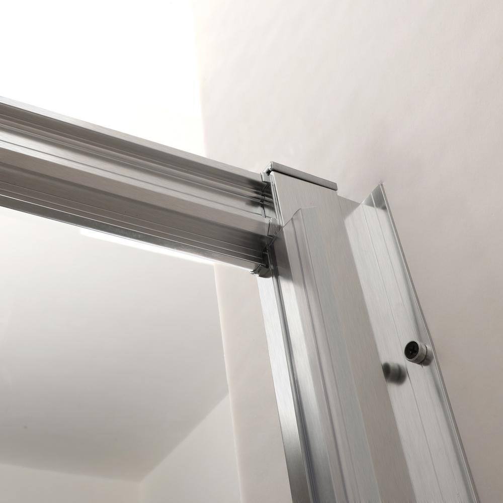 48 in. Brushed Nickel Sliding Shower Door with Clear Glass