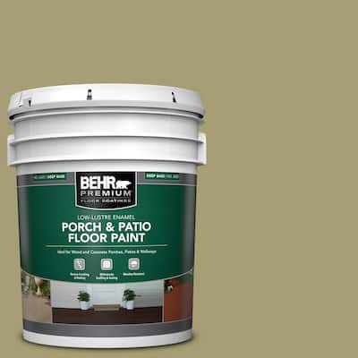 5 gal. #PPU9-04 Fresh Olive Low-Lustre Enamel Interior/Exterior Porch and Patio Floor Paint