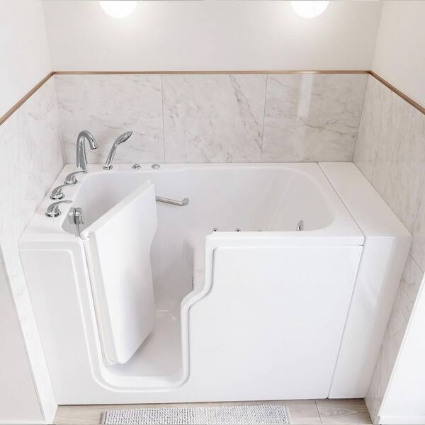 Ella Standard 52 in. x 30 in. Acrylic Walk-In Whirlpool Bathtub in