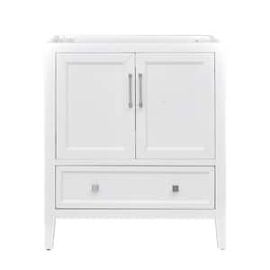 Everette 30 in. W x 21.5 in. D x 34 in. H Bath Vanity Cabinet without Top in White