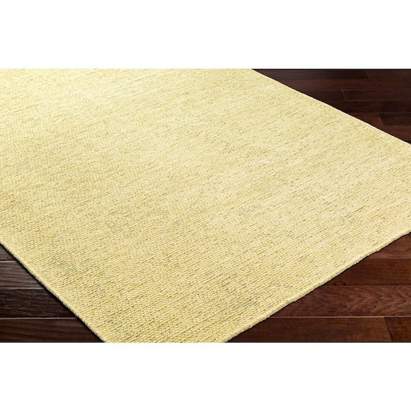 Quebec Grass Green Solid 3 ft. x 7 ft. Indoor Machine-Washable Runner Area Rug