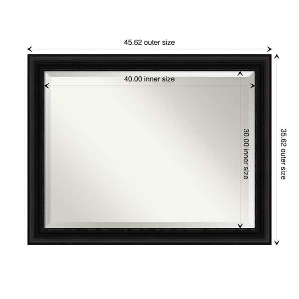 Amanti Art 35x45 Inch Beveled Bathroom Mirror With Antique Bronze Frame - X-Large Wall Mirror - View #9