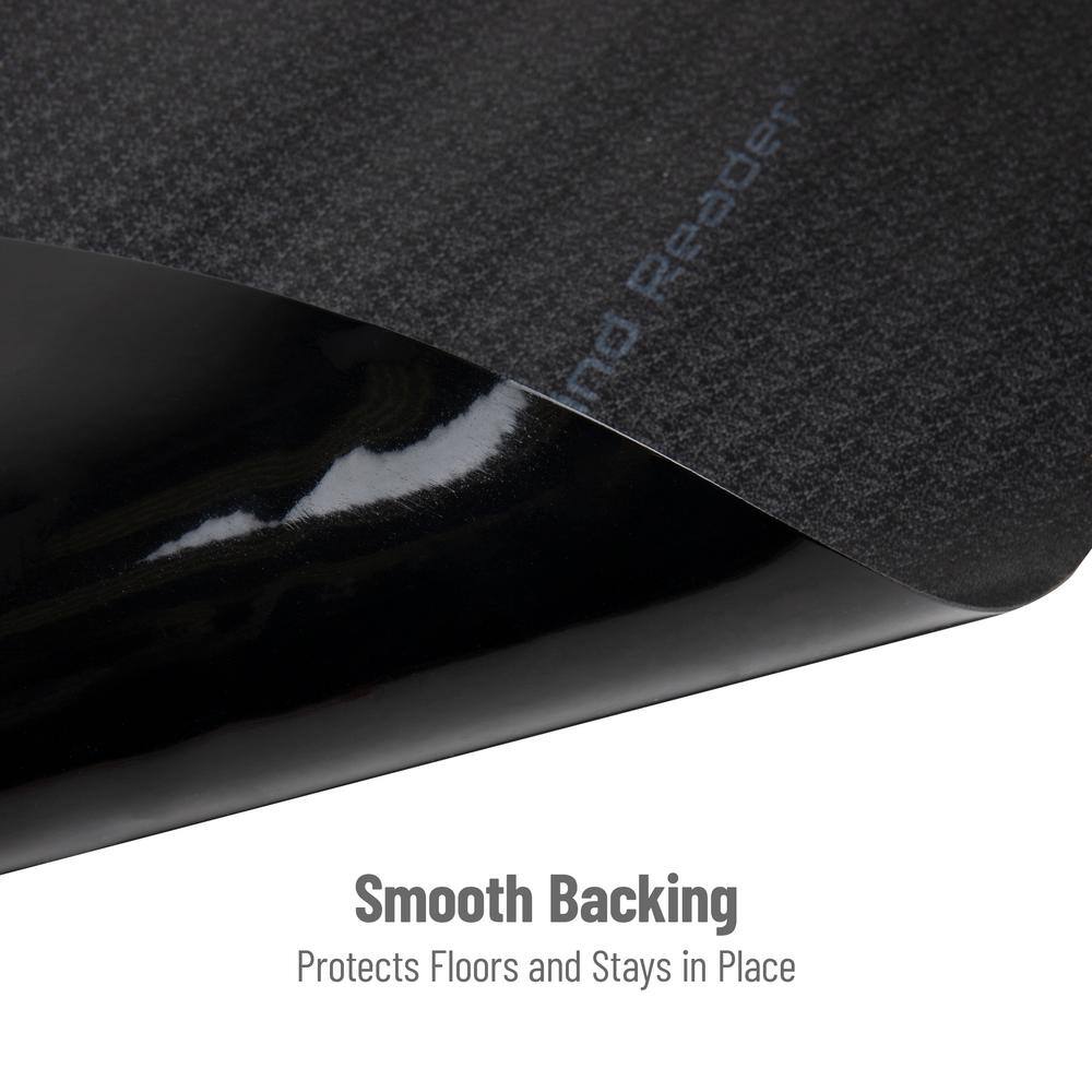 Black Scratch-Resistant Polypropylene Office Chair Mat for Hard Floors