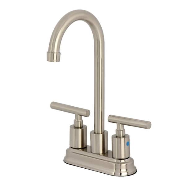 Manhattan 2-Handle Bar Faucet Deckplate Included in Brushed Nickel