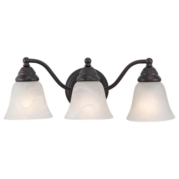 Standford 19 in. W 3-Light Bronze Bathroom Vanity Light Fixture