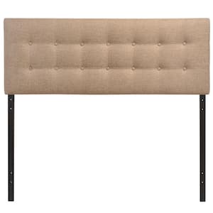 Emily Beige Queen Upholstered Fabric Headboard