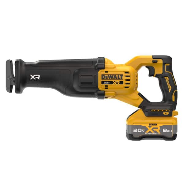 DEWALT 20V XR Cordless Reciprocating Saw Kit with 8.0 Ah Battery and Charger