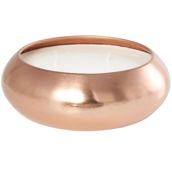 Litton Lane Copper Tropical Breeze Scented Wide Dome Shaped 60 oz. 4 Wick Candle with White Wax