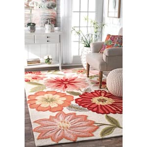Palm Springs Country Floral Pink 5 ft. x 8 ft. Area Rug