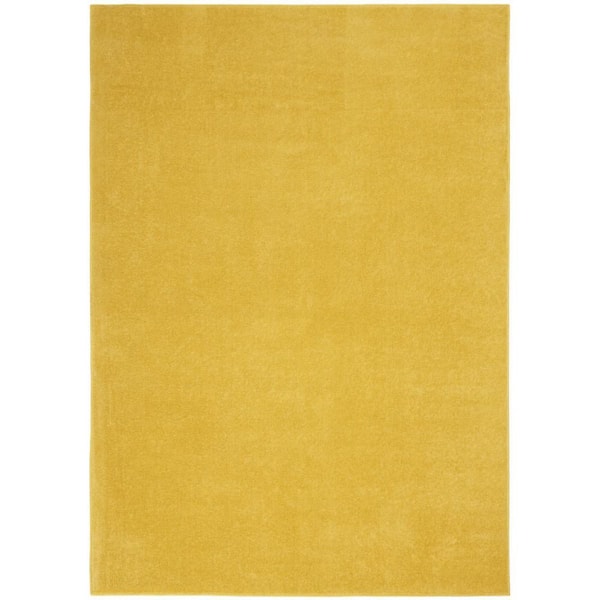 Yellow 4 ft. x 6 ft. Woven Polypropylene Indoor/Outdoor Area Rug