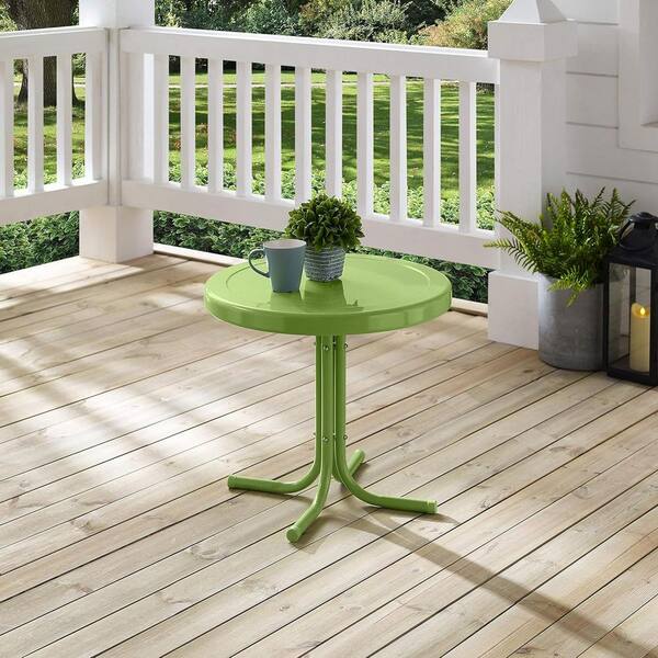 Green Metal Outdoor Side Table D00IBKBHDA - The Home Depot