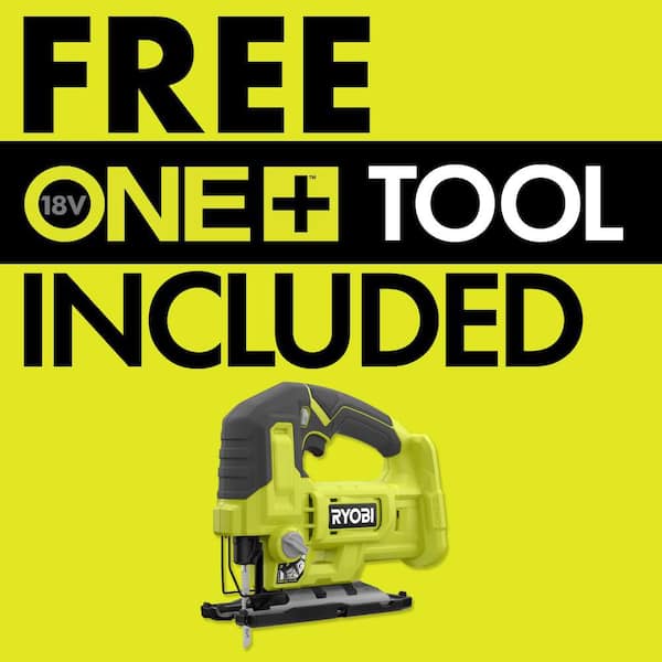 ONE+ 18V Lithium-Ion 4.0 Ah Battery (2-Pack) with FREE 18V ONE+ Cordless Jig Saw