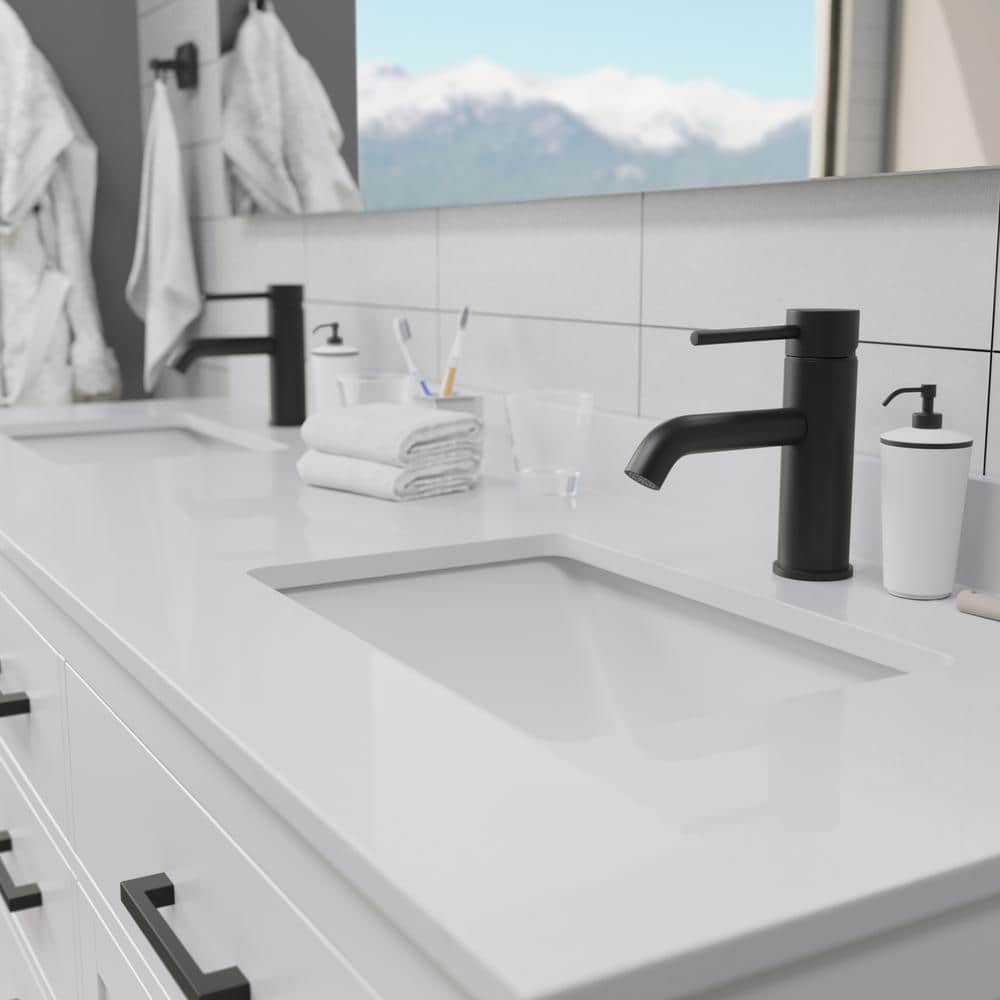 Beckett 72" White Double Bathroom Vanity with Cultured Marble Top