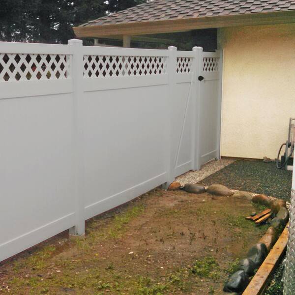 Weatherables Ashton 7 Ft H X 8 Ft W Tan Vinyl Privacy Fence Panel Kit Ptpr Lat 7x8 The Home Depot Weatherables Ashton 7 Ft H X 8 Ft W Tan Vinyl Privacy Fence Panel Kit Ptpr Lat 7x8 The Home Depot