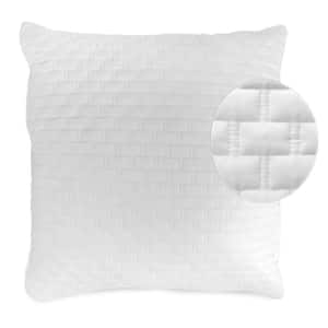Luxury 100% Viscose from Bamboo Quilted Euro Sham, 1pc - White