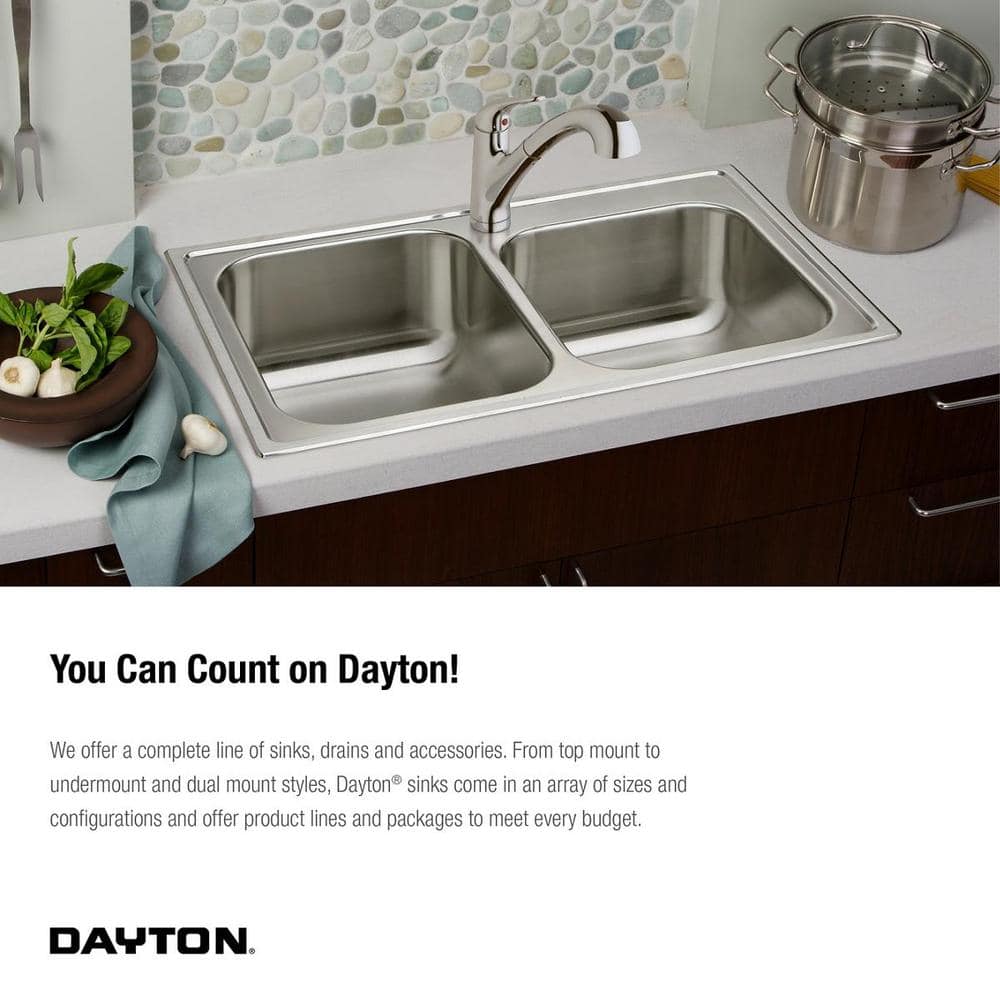 Dayton 25" Stainless Steel Single Bowl Drop-In Sink