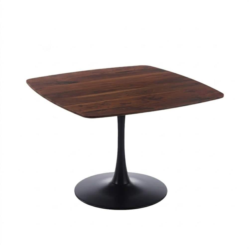 Black MDF Tabletop 42.12 in. W Pedestal Dining Table Seats 2 price history on PriceWatchPro