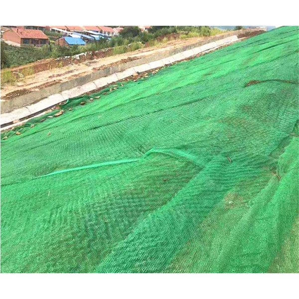 6.5 ft. x 100 ft. Green Plastic 3D Geomat Erosion Control Blanket Mesh Mat Slope Protection Net Turf Reinforcement Mat