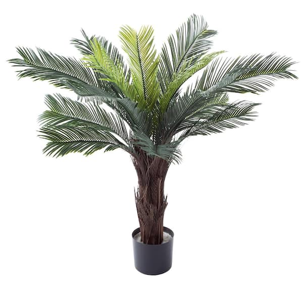 Pure Garden 36 in. Potted Artificial Cycas Palm Tree