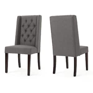 Blythe Dark Grey Upholstered Dining Chairs (Set of 2)