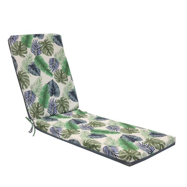OUTDOOR DECOR BY COMMONWEALTH Vintage Blue Outdoor Cushion Lounger in Blue Green 22 x 71 - Includes 1-Lounger Cushion