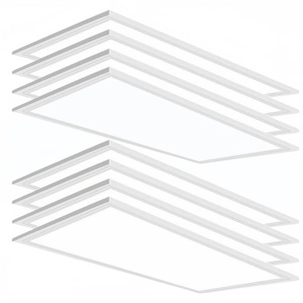 8-Pack 2 ft. x 4 ft. 7800 Lumens Integrated LED Panel Light 5000K 2 x 4 LED Drop Ceiling Light for Office (120-277V/ac)