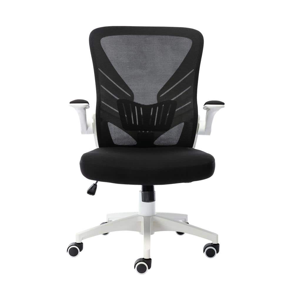 HOMEFUN Black Mesh Swivel High Back Adjustable Height Ergonomic