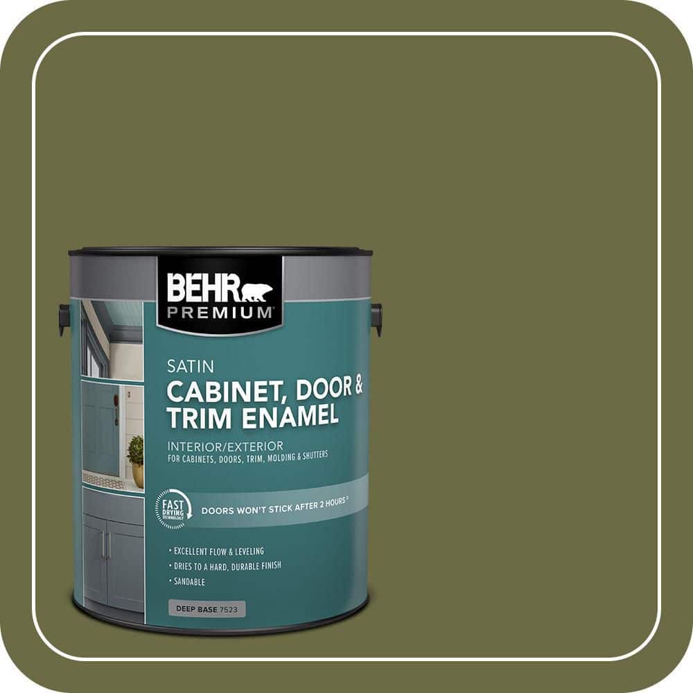 BEHR PREMIUM 1 gal. #HDC-CL-20 Portsmouth Olive Satin Enamel