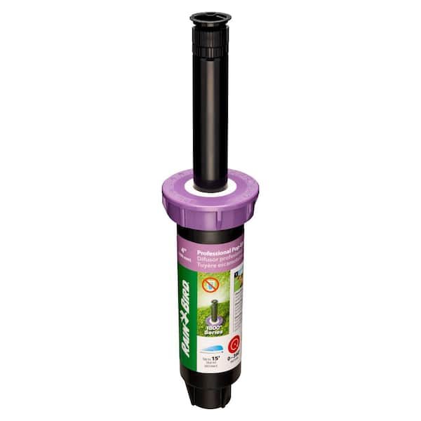 Rain Bird 1800 Series 4 in. Pop-Up Non-potable PRS Sprinkler with Purple Cap, Half Circle Pattern, Adjustable 8-15 ft.