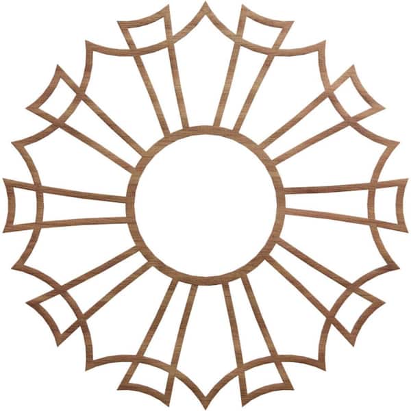 Ekena Millwork 28 in. x 9.875 in. x 0.25 in. Wood Medallion Moulding