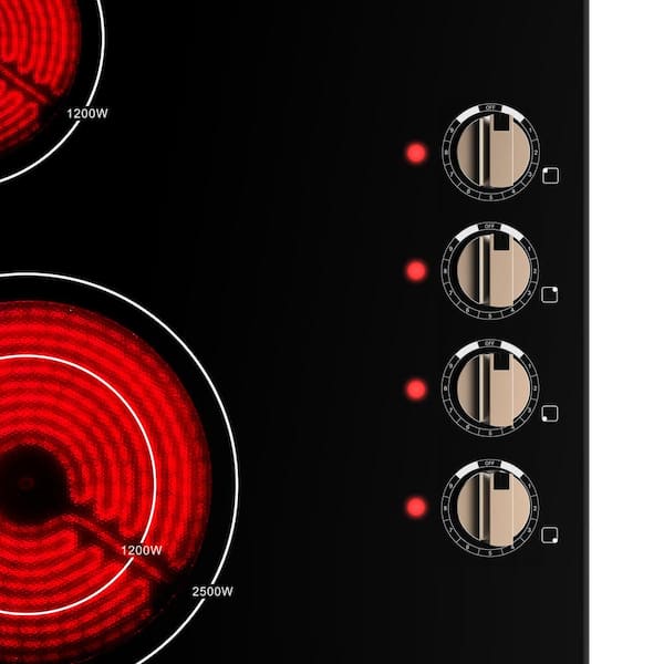 Hardwired Electric Stove Top AMZCHEF 30-Inch 4-Burner Electric Cooktop ...