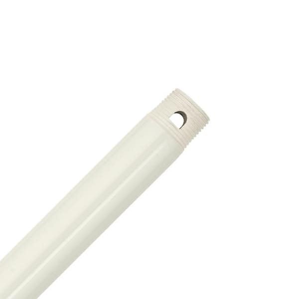 Hunter 48 in. Original Satin White All-Weather Double Threaded Extension Downrod for 13 ft. ceilings