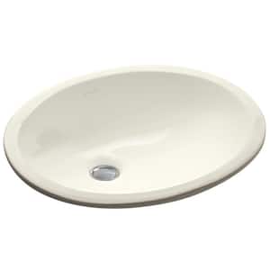 Caxton 16-1/4 in. Oval Vitreous China Undermount Bathroom Sink in Biscuit